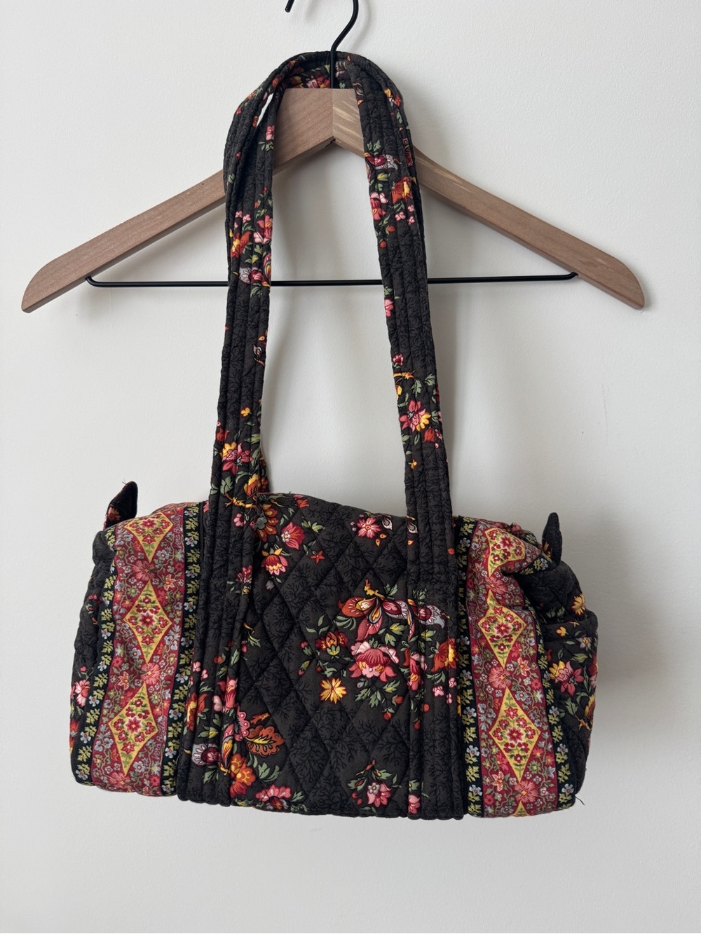 Retired* Vera Bradley Quilted Flower Shoulder Bag Purse